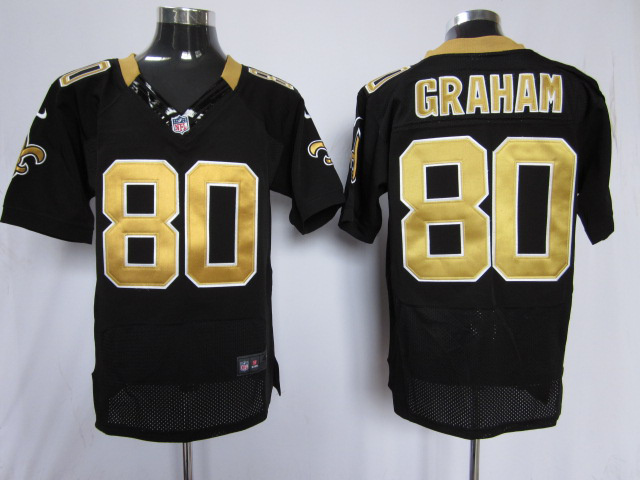 Nike Elite Jersey new orleans saints 80 graham black color